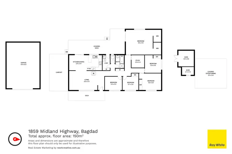 Floorplan of Homely house listing, 1859 Midland Highway, Bagdad TAS 7030