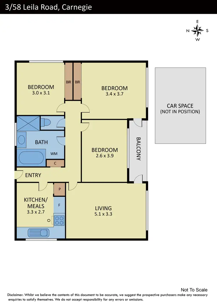 Floorplan of Homely apartment listing, 3/58 Leila Road, Carnegie VIC 3163