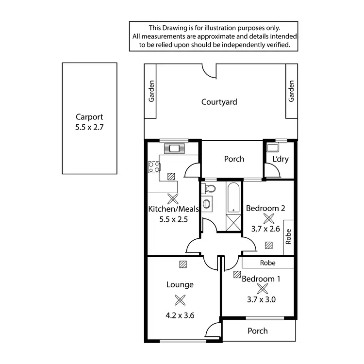 Floorplan of Homely unit listing, 3/214 Findon Road, Findon SA 5023
