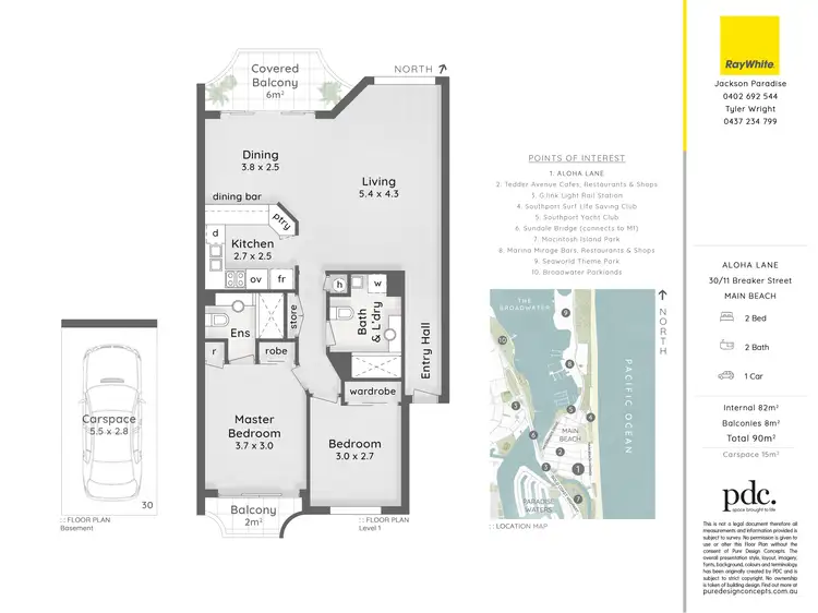 Floorplan of Homely unit listing, 30/11 Breaker Street, Main Beach QLD 4217