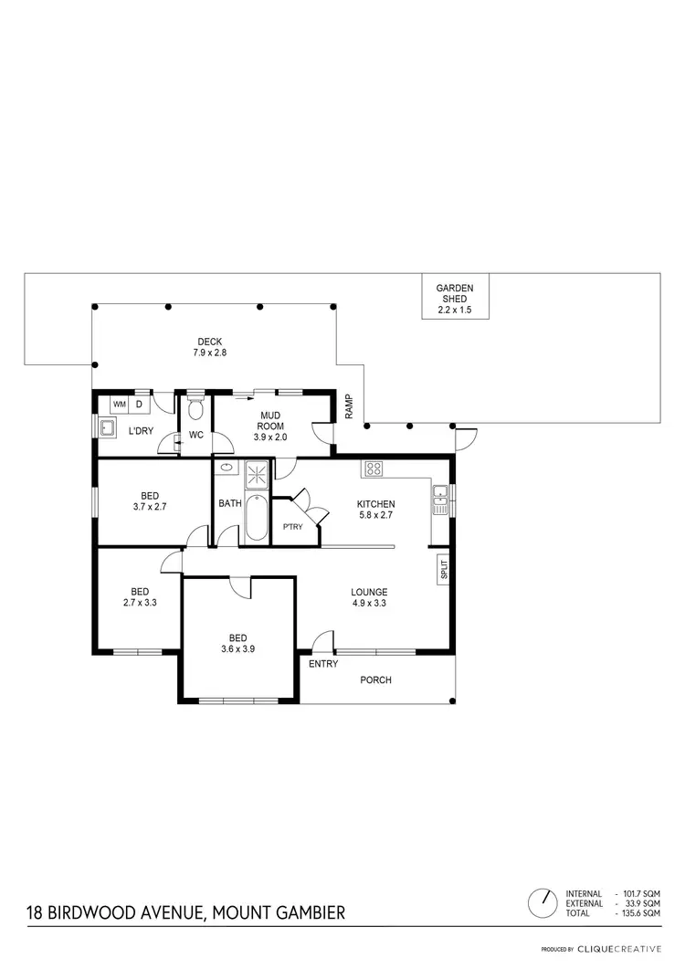Floorplan of Homely house listing, 18 Birdwood Avenue, Mount Gambier SA 5290