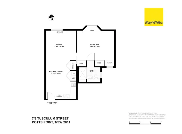 Floorplan of Homely apartment listing, 7/2 Tusculum Street, Potts Point NSW 2011