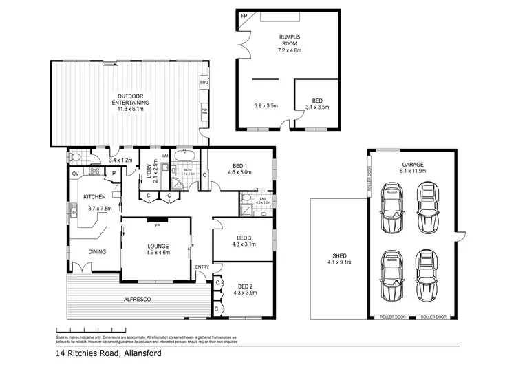 Floorplan of Homely house listing, 14 Ritchies Road, Allansford VIC 3277