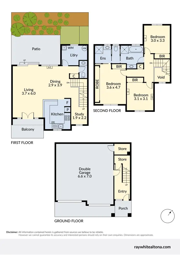 Floorplan of Homely townhouse listing, 4/120 Newman Street, Kensington VIC 3031