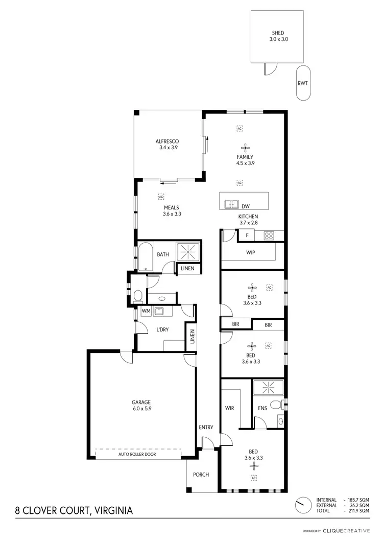 Floorplan of Homely house listing, 8 Clover Court, Virginia SA 5120