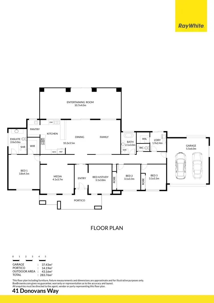 Floorplan of Homely house listing, 41 Donovans Way, Mansfield VIC 3722