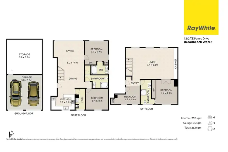 Floorplan of Homely apartment listing, 12/2 T E Peters Drive, Broadbeach Waters QLD 4218