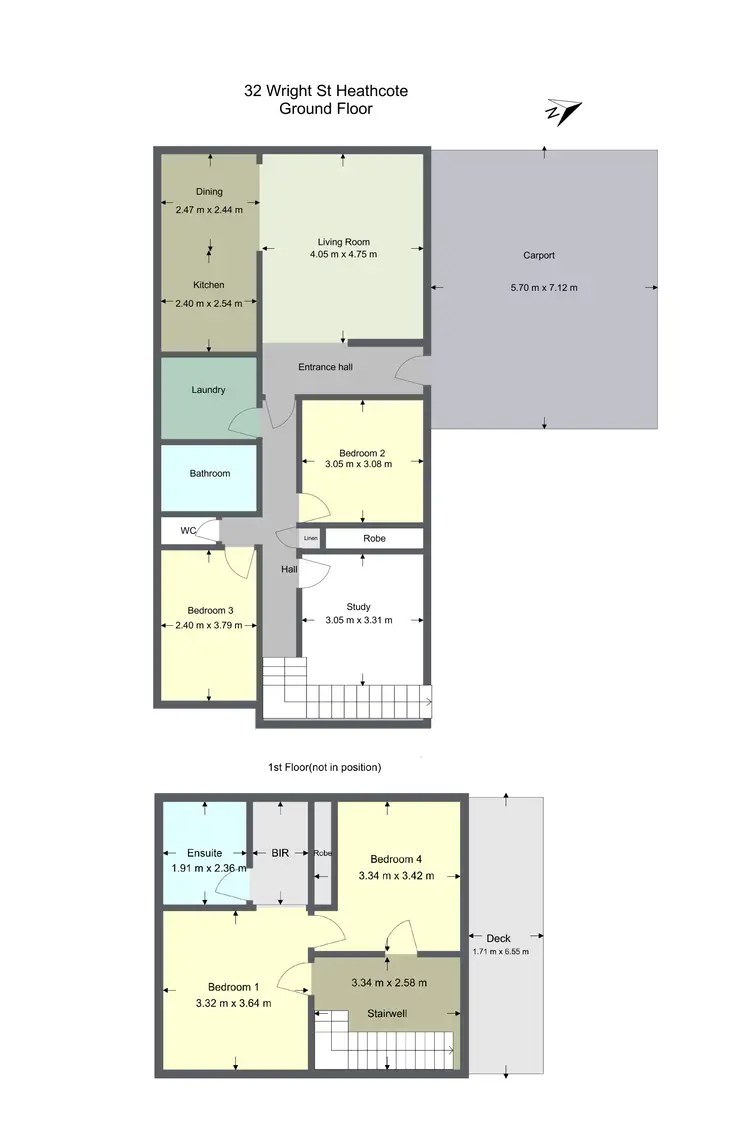 Floorplan of Homely house listing, 32 Wright Street, Heathcote VIC 3523