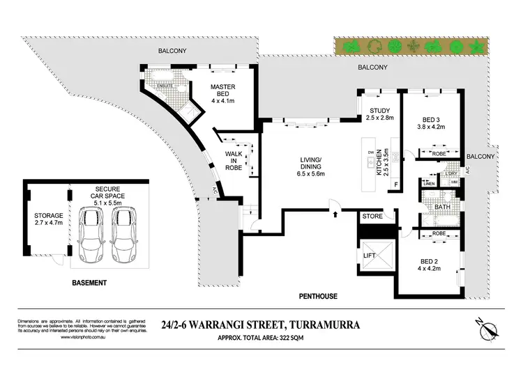 Floorplan of Homely apartment listing, 24/2-6 Warrangi Street, Turramurra NSW 2074