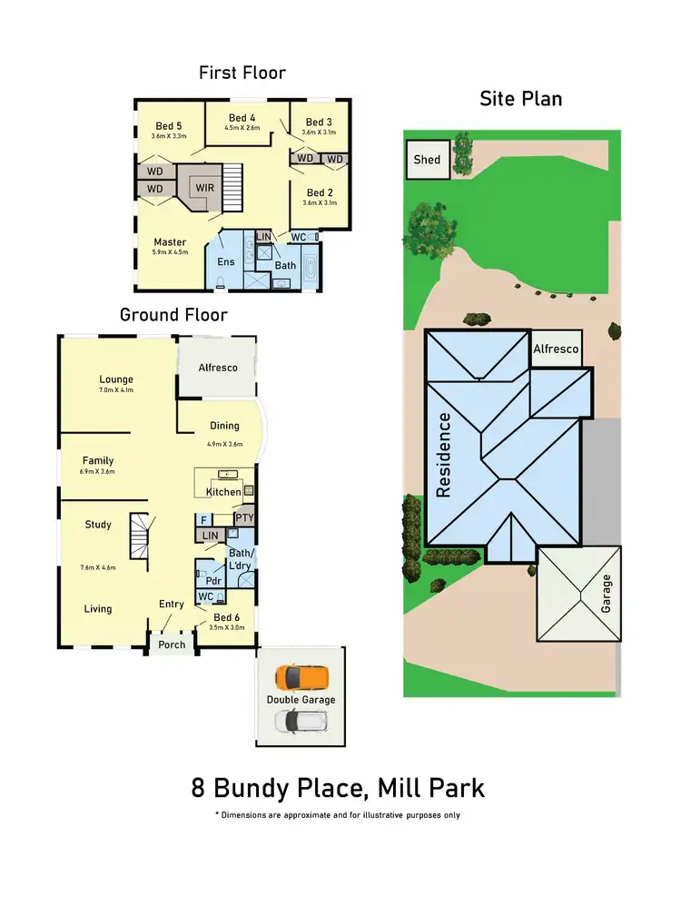 Floorplan of Homely house listing, 8 Bundy Place, Mill Park VIC 3082