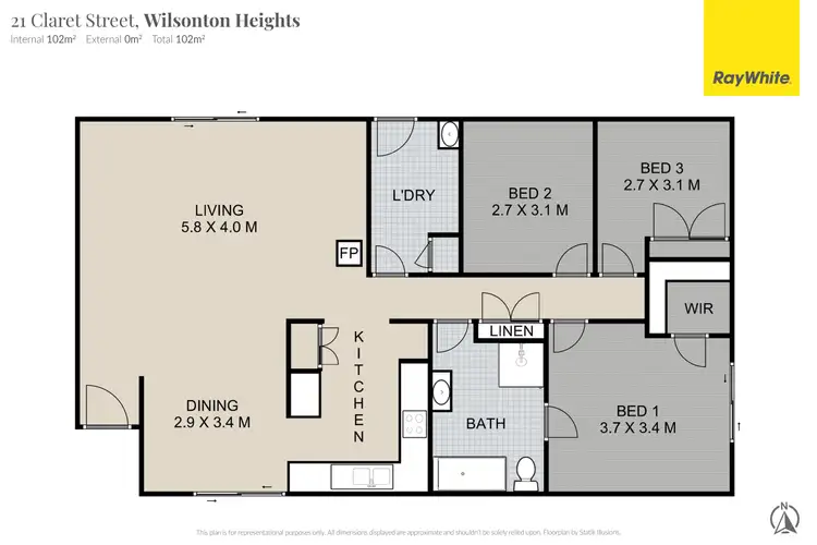 Floorplan of Homely house listing, 21 Claret Street, Wilsonton Heights QLD 4350