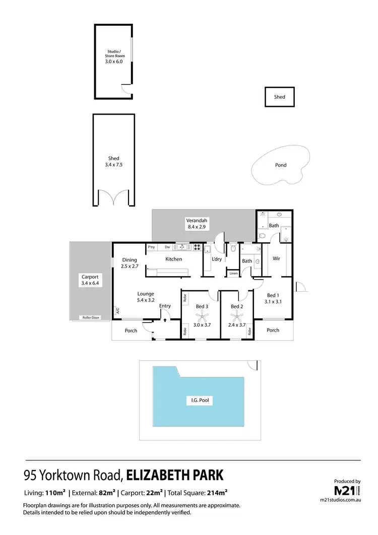 Floorplan of Homely house listing, 95 Yorktown Road, Elizabeth Park SA 5113
