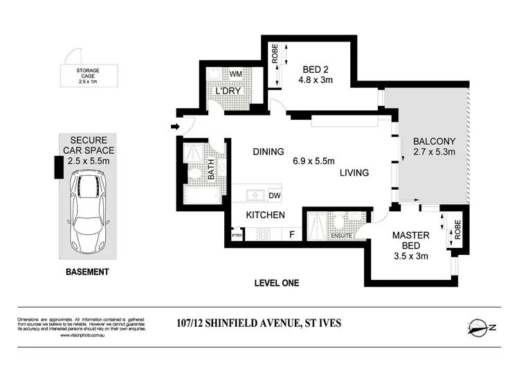 Floorplan of Homely apartment listing, 107/12 Shinfield Avenue, St Ives NSW 2075