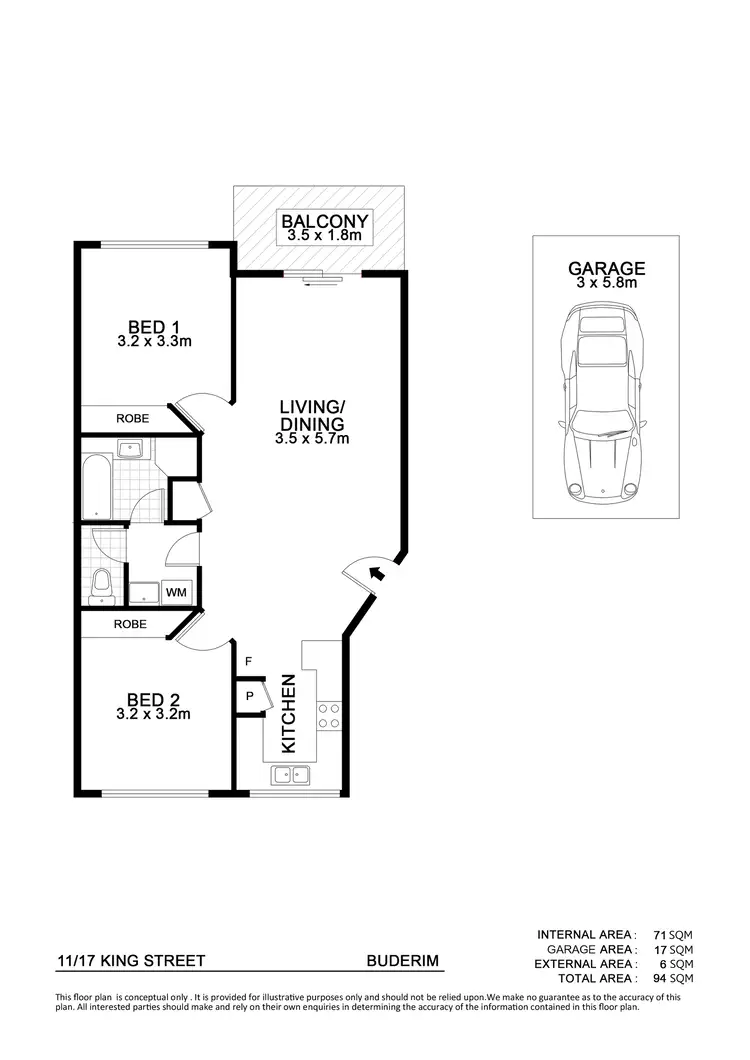 Floorplan of Homely unit listing, 11/17 King Street, Buderim QLD 4556