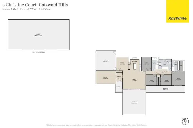 Floorplan of Homely house listing, 9 Christine Court, Cotswold Hills QLD 4350