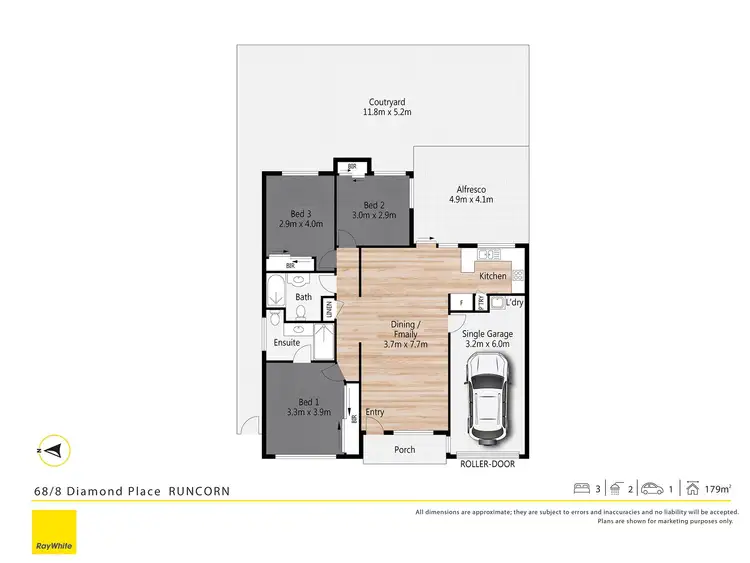 Floorplan of Homely townhouse listing, 68/8 Diamond Place, Runcorn QLD 4113