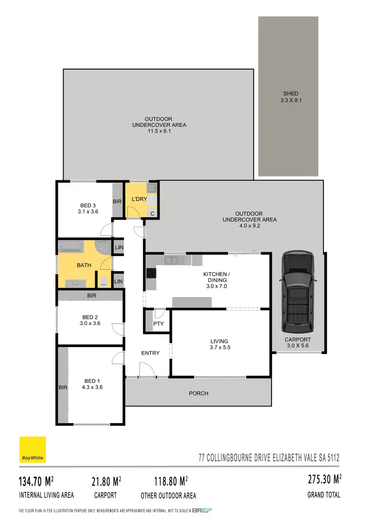 Floorplan of Homely house listing, 77 Collingbourne Drive, Elizabeth Vale SA 5112