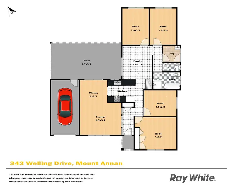 Floorplan of Homely house listing, 343 Welling Drive, Mount Annan NSW 2567