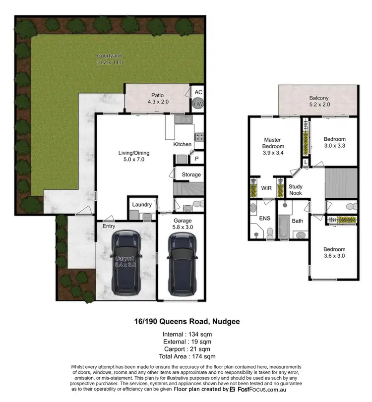 Floorplan of Homely townhouse listing, 16/190 Queens Road, Nudgee QLD 4014