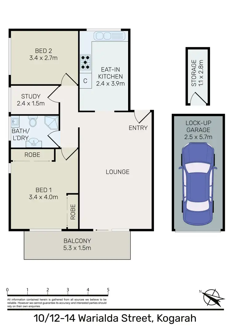 Floorplan of Homely unit listing, 10/12-14 Warialda Street, Kogarah NSW 2217