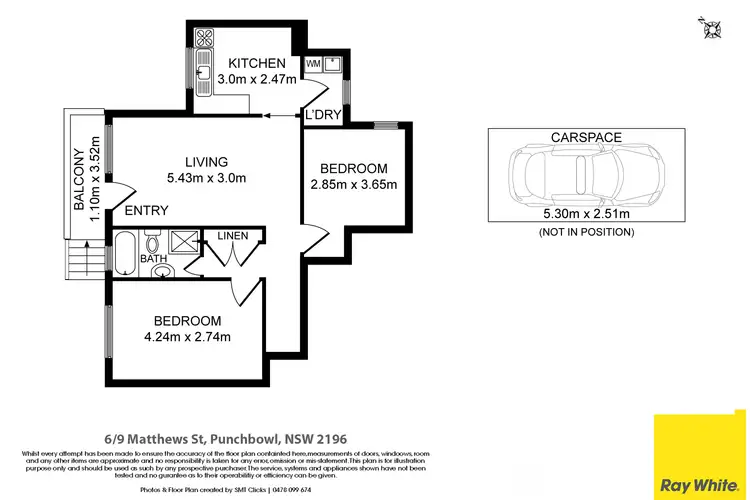Floorplan of Homely unit listing, 6/9 Matthews Street, Punchbowl NSW 2196