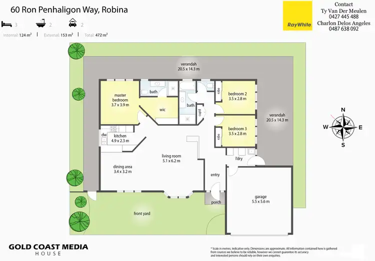 Floorplan of Homely house listing, 60 Ron Penhaligon Way, Robina QLD 4226