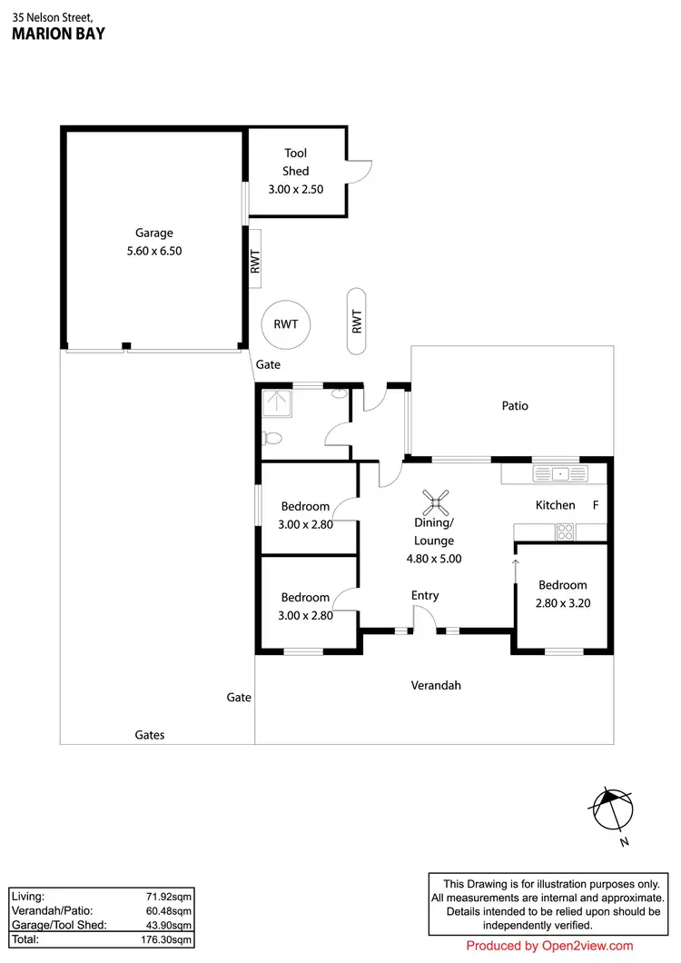 Floorplan of Homely house listing, 35 Nelson Street, Marion Bay SA 5575