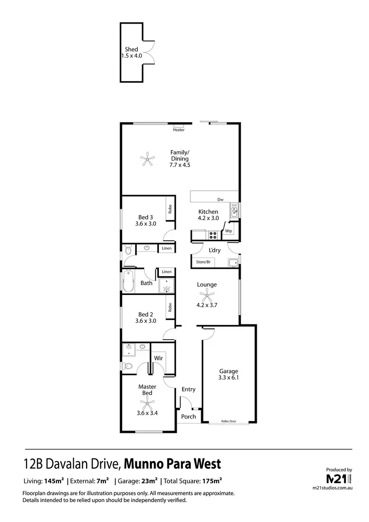 Floorplan of Homely house listing, 12B Davalan Drive, Munno Para West SA 5115