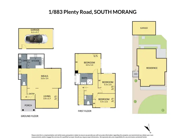 Floorplan of Homely townhouse listing, 1/883 Plenty Road, South Morang VIC 3752