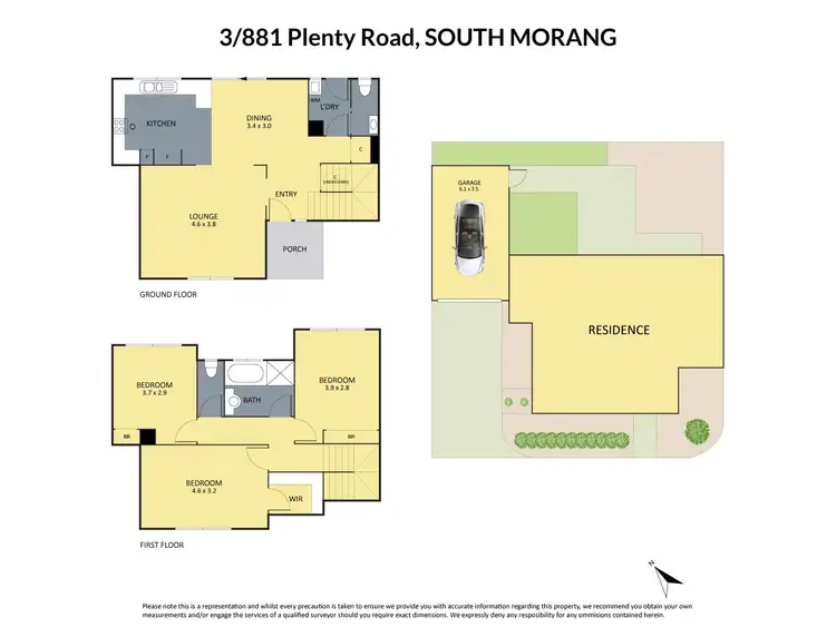 Floorplan of Homely townhouse listing, 3/881 Plenty Road, South Morang VIC 3752