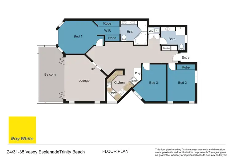 Floorplan of Homely unit listing, 24/31-35 Vasey Esplanade, Trinity Beach QLD 4879
