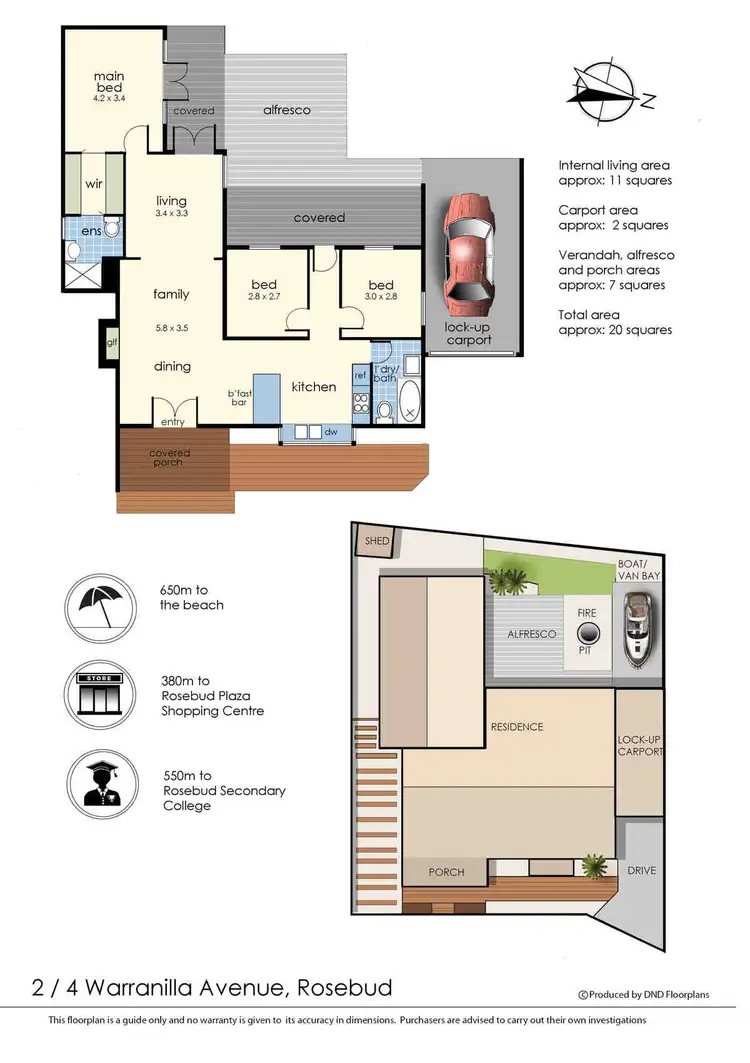 Floorplan of Homely house listing, 2/4 Warranilla Avenue, Rosebud VIC 3939