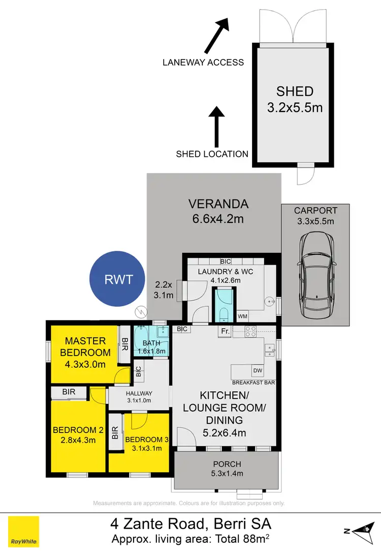 Floorplan of Homely house listing, 4 Zante Road, Berri SA 5343