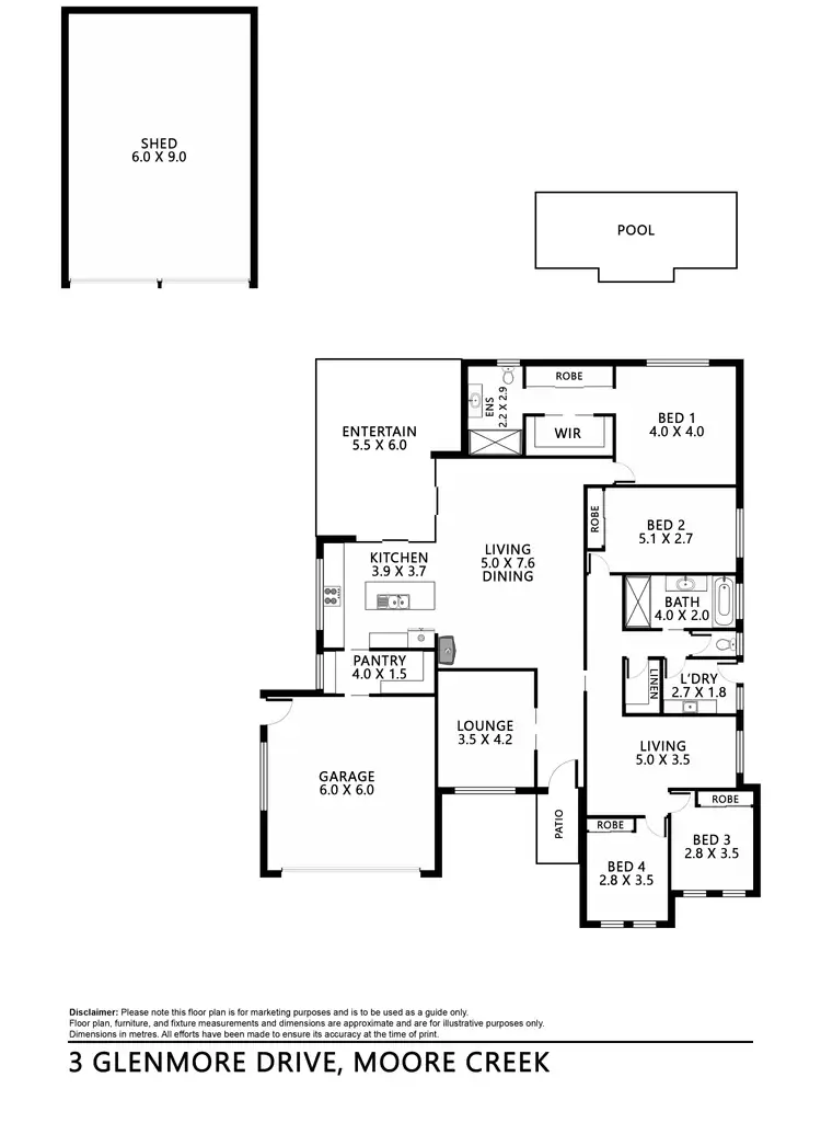 Floorplan of Homely house listing, 3 Glenmore Drive, Tamworth NSW 2340