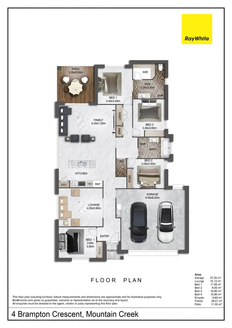 Floorplan of Homely house listing, 4 Brampton Crescent, Mountain Creek QLD 4557