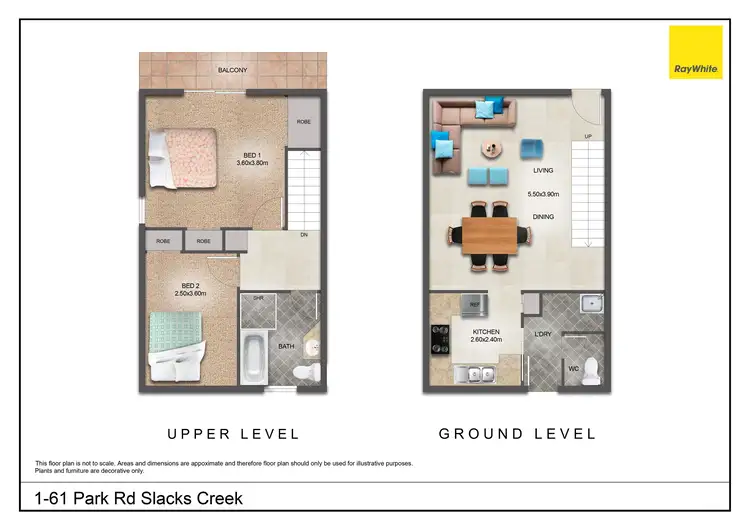 Floorplan of Homely townhouse listing, 1/61 Park Road, Slacks Creek QLD 4127