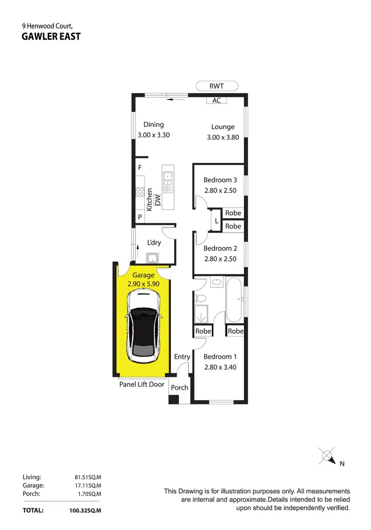 Floorplan of Homely other listing, 9 Henwood Court, Gawler East SA 5118