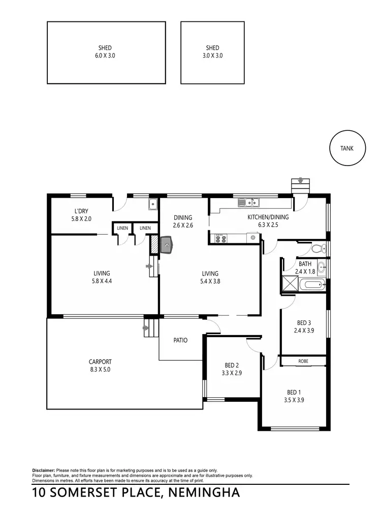 Floorplan of Homely house listing, 10 Somerset Place, Tamworth NSW 2340