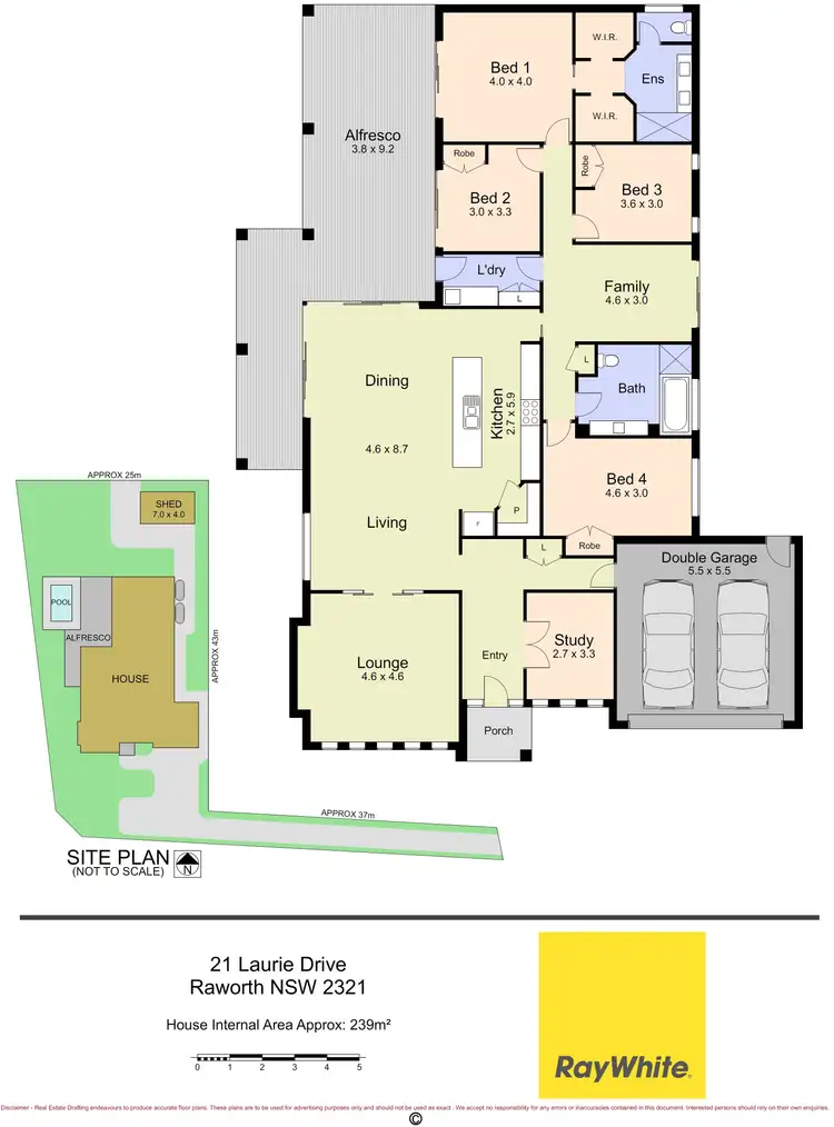Floorplan of Homely house listing, 21 Laurie Drive, Raworth NSW 2321