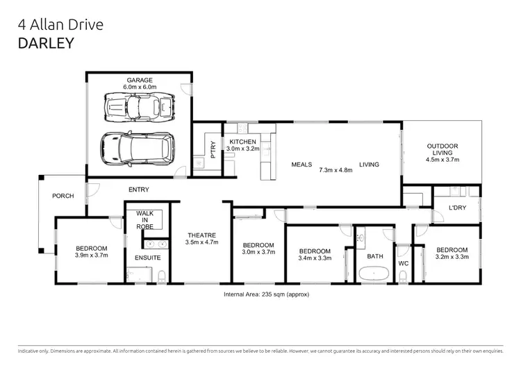 Floorplan of Homely house listing, 4 Allan Drive, Darley VIC 3340