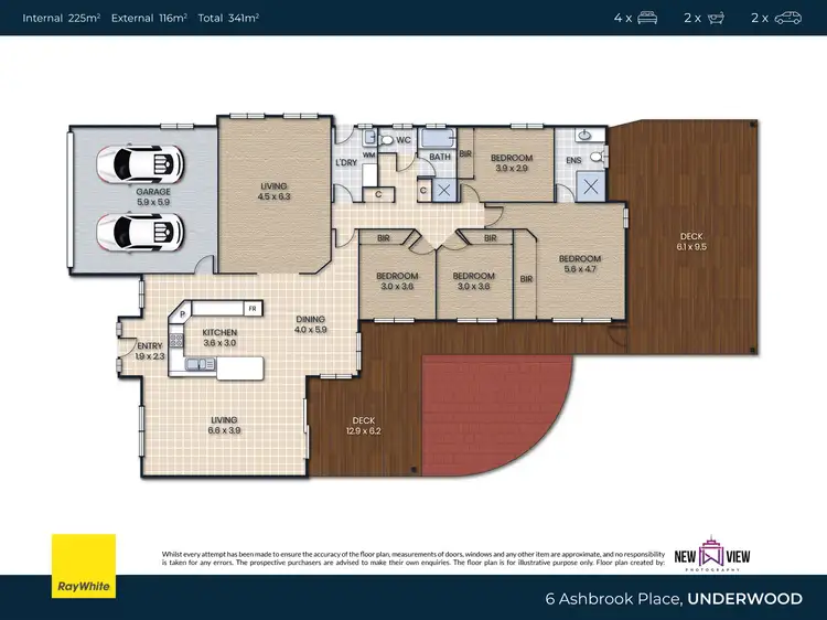Floorplan of Homely house listing, 6 Ashbrook Place, Underwood QLD 4119