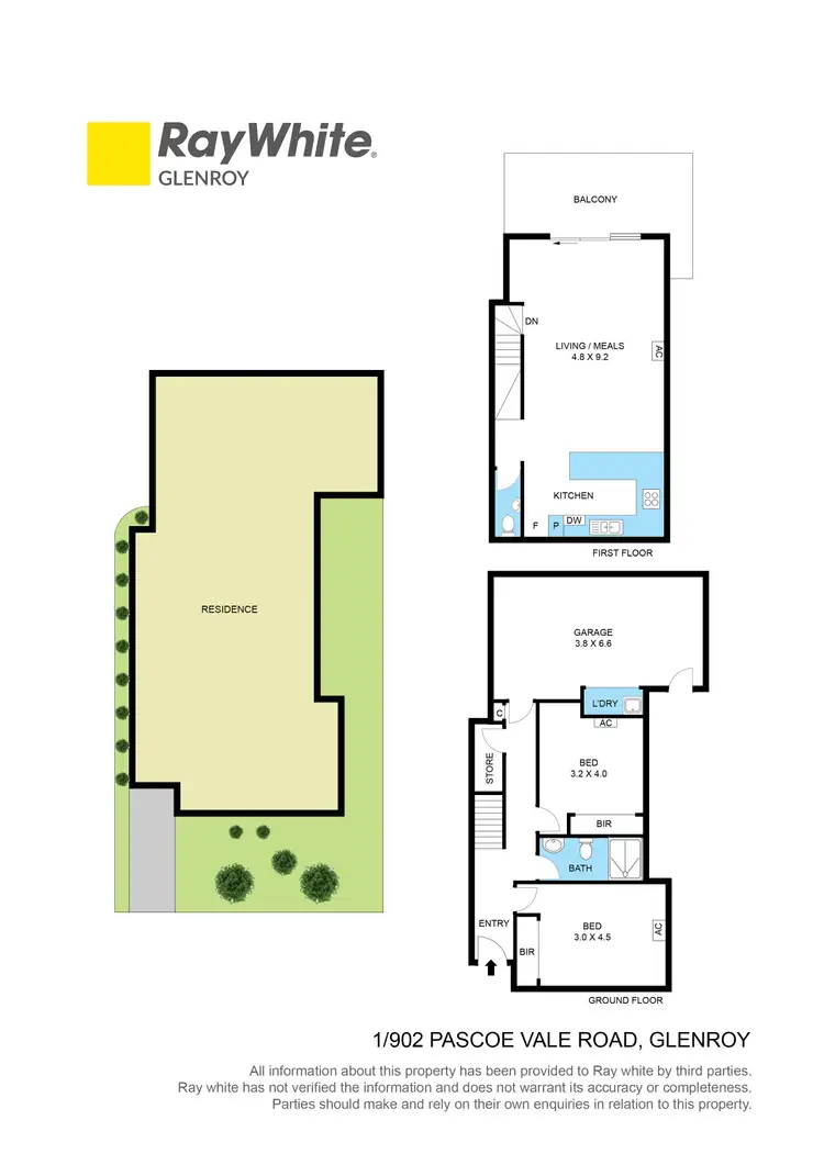 Floorplan of Homely townhouse listing, 1/902 Pascoe Vale Road, Glenroy VIC 3046