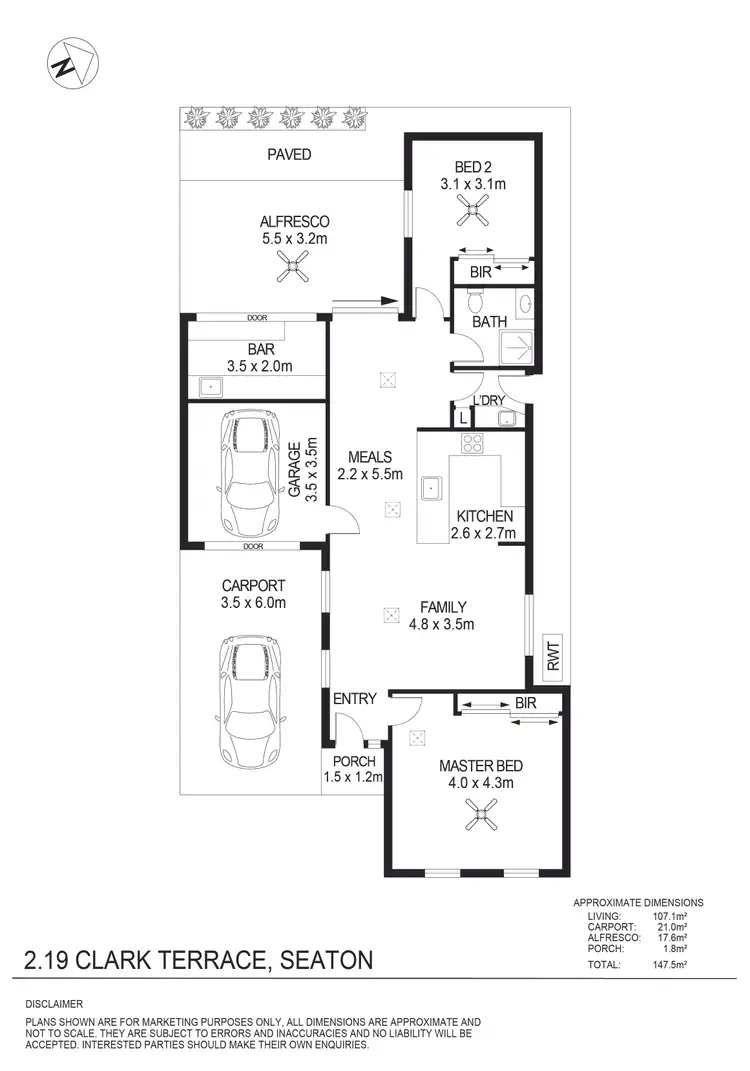 Floorplan of Homely house listing, 2/19 Clark Terrace, Seaton SA 5023