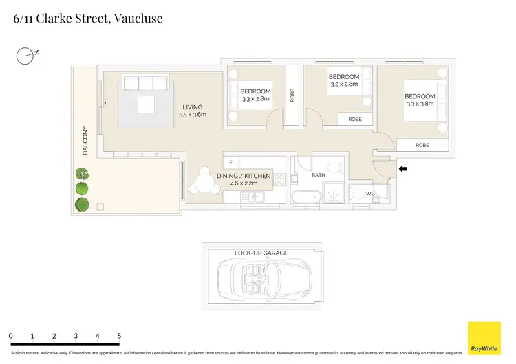 Floorplan of Homely apartment listing, 6/11 Clarke Street, Vaucluse NSW 2030