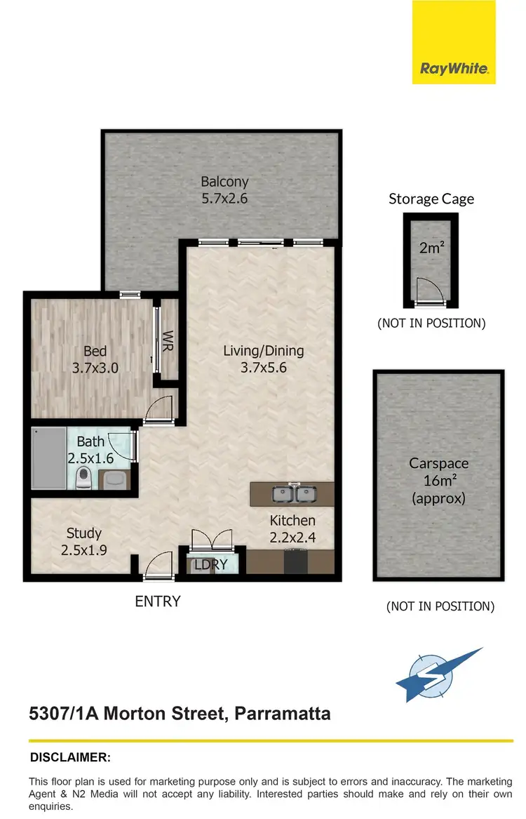 Floorplan of Homely apartment listing, 5307/1A Morton Street, Parramatta NSW 2150
