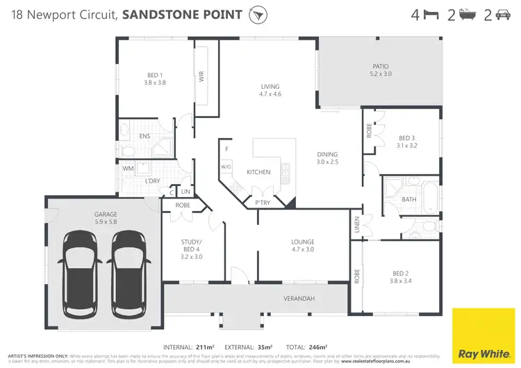 Floorplan of Homely house listing, 18 Newport Circuit, Sandstone Point QLD 4511
