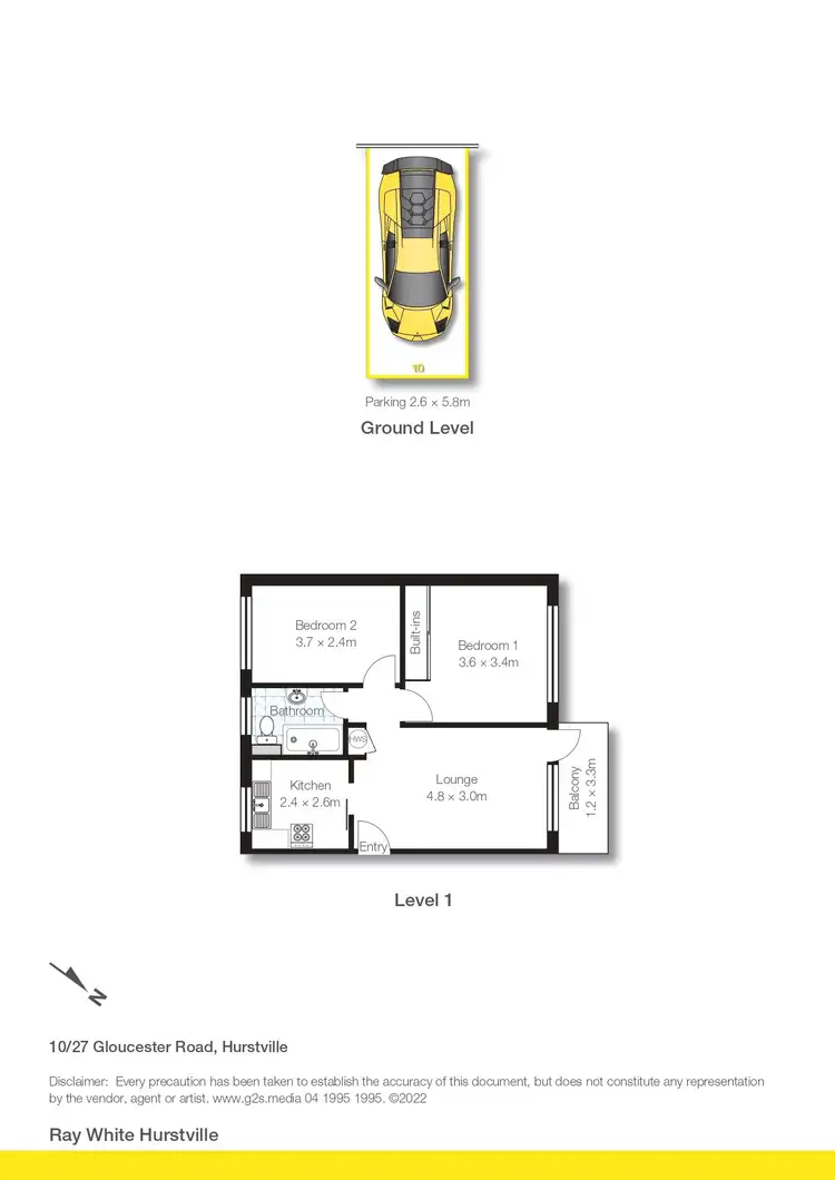 Floorplan of Homely unit listing, 10/27 Gloucester Road, Hurstville NSW 2220