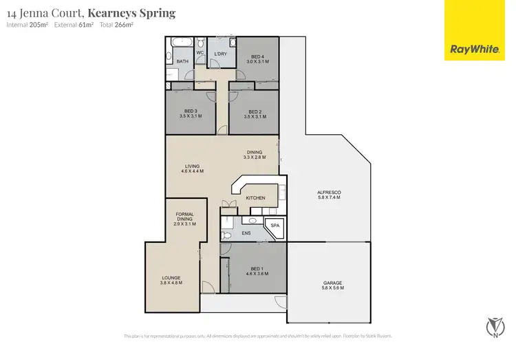 Floorplan of Homely house listing, 14 Jenna Court, Kearneys Spring QLD 4350