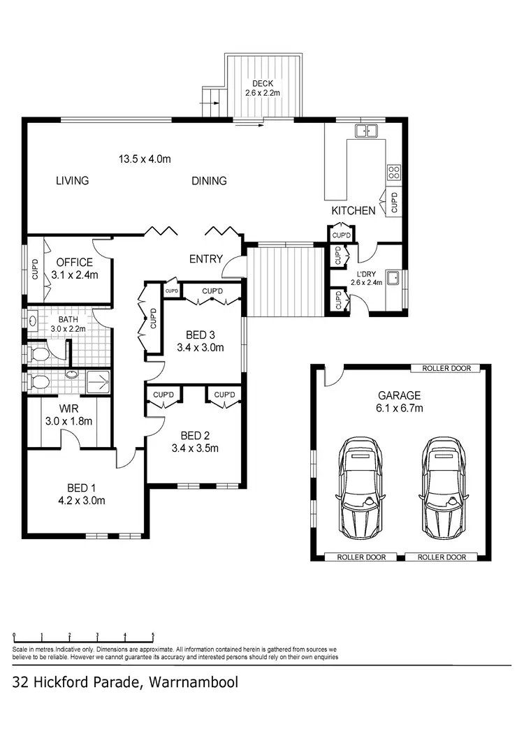 Floorplan of Homely house listing, 32 Hickford Parade, Warrnambool VIC 3280