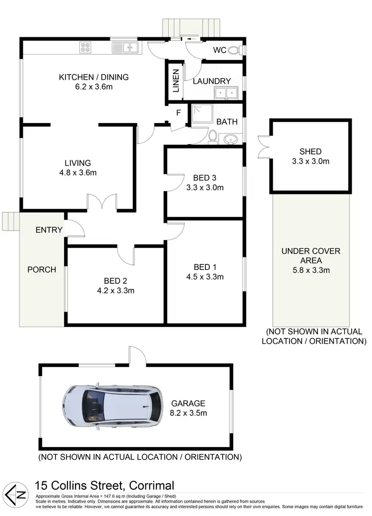 Floorplan of Homely house listing, 15 Collins Street, Corrimal NSW 2518